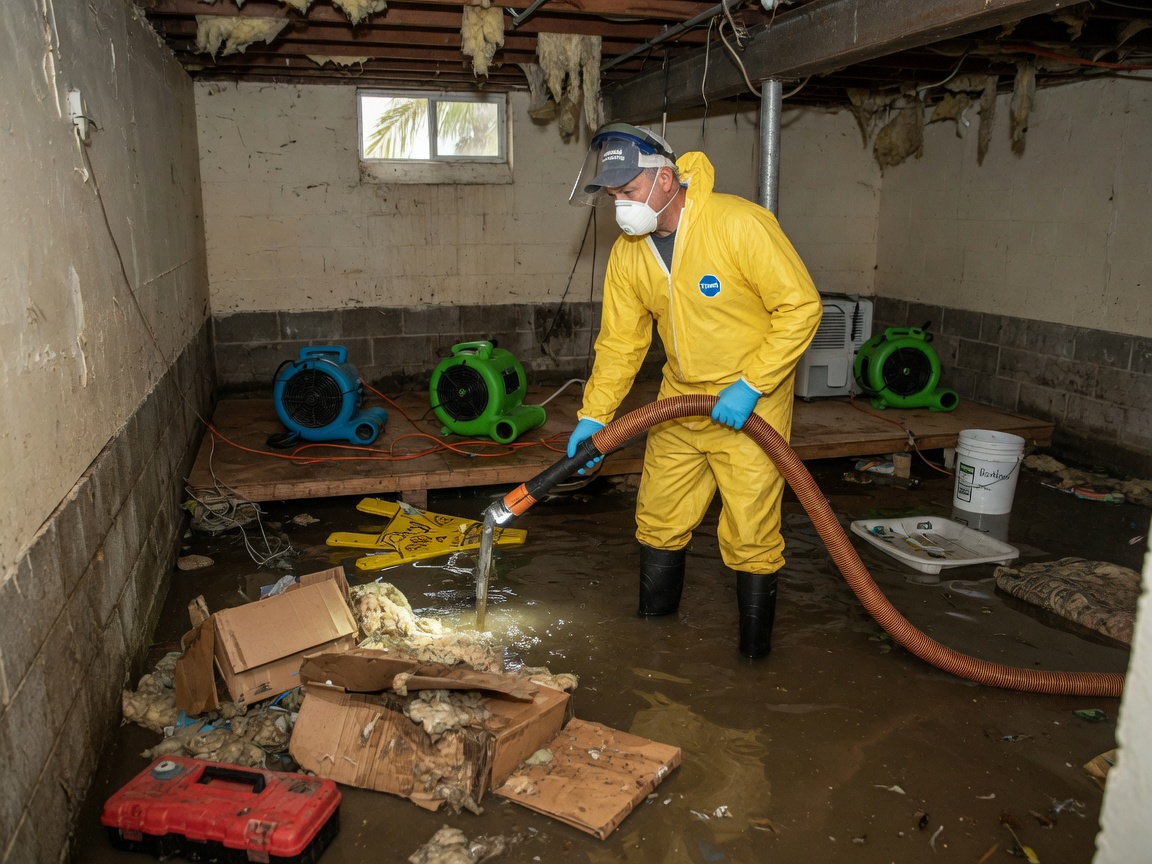 Basement Flood Cleanup in Capistrano Beach, CA